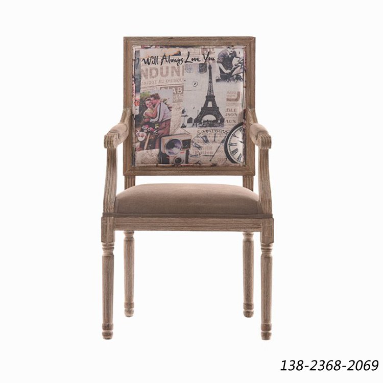 復(fù)古餐廳椅子，實(shí)木椅定制，西餐廳家具