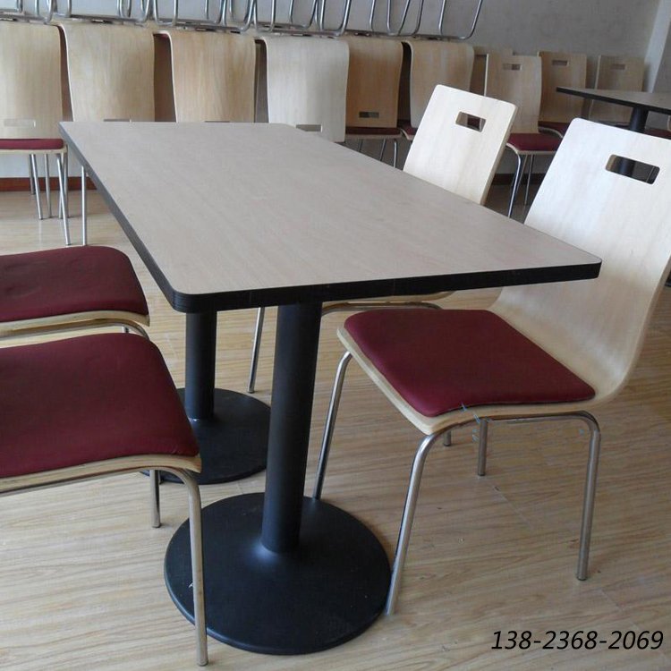 防火板四人桌，長(zhǎng)方形餐桌，快餐廳桌椅