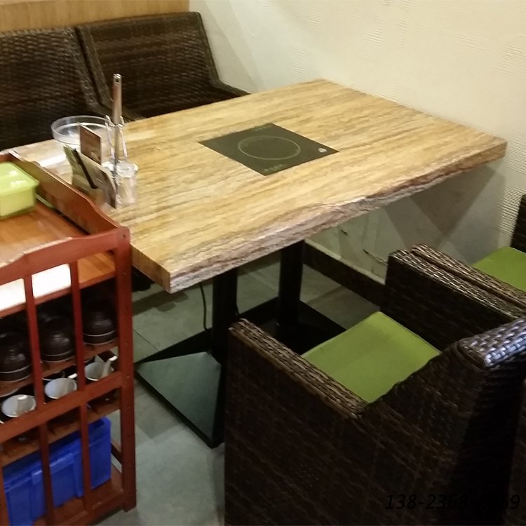 大理石火鍋桌，原味主張火鍋桌，定制火鍋餐桌